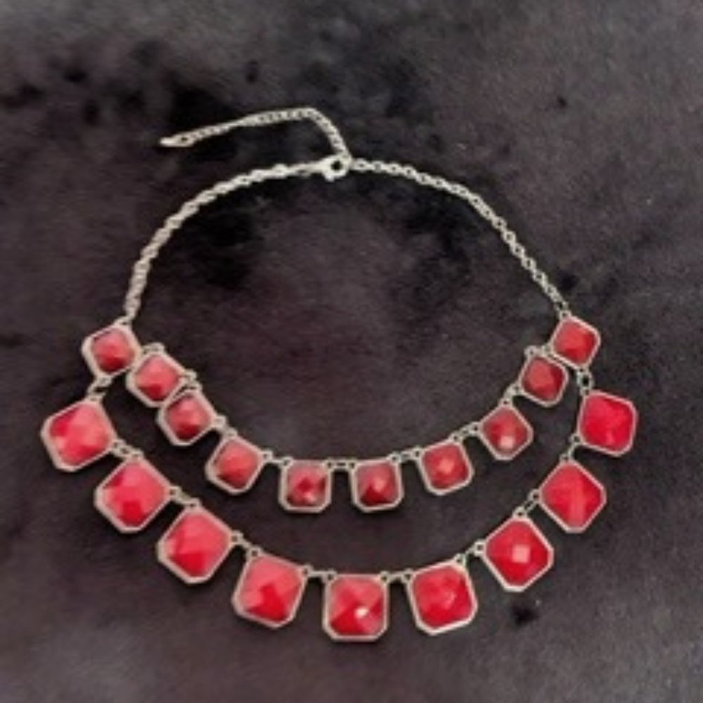 Wine Bold Statement Piece Necklace